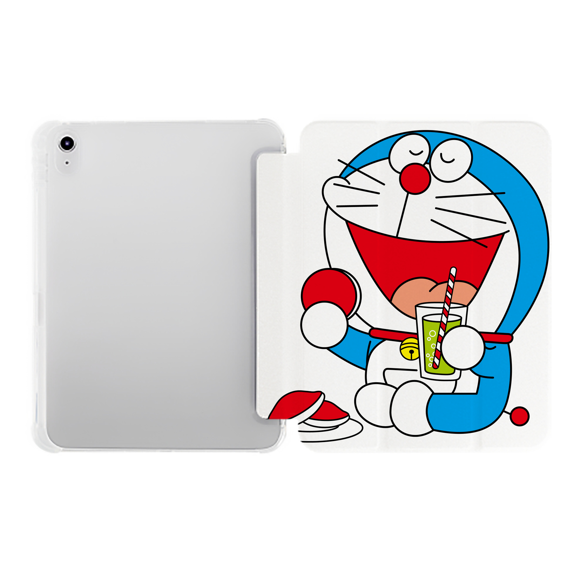 （画像用） ドラえもん Doraemon IPad ケース ペン収納付き 三つ折りスタンド PUレザー×シリコン 対応機種9.5/10.5/10.9インチ